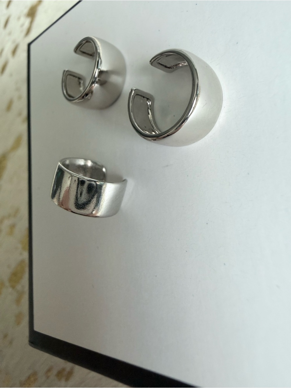 Classic Silver Open Cuff Ring - Sleek Women's Jewelry